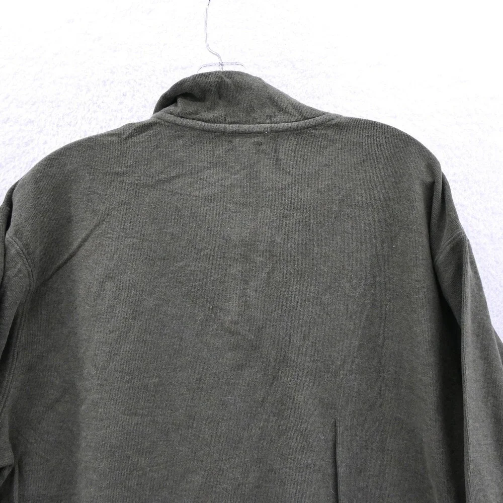 Polo‎ Ralph Lauren Sweater XL Mens Green Estate Rib 1/4 Zip 100% Cotton Preppy